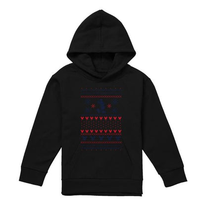 Front - Mickey Mouse Childrens/Kids Christmas Sweater Hoodie
