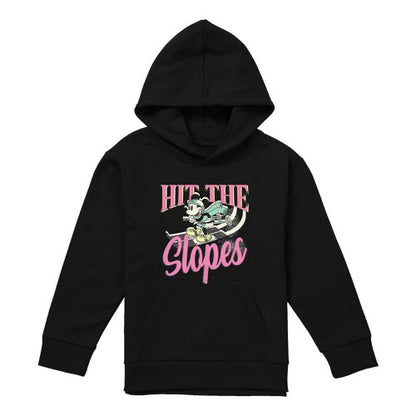 Front - Disney Childrens/Kids Hit The Slopes Mickey Mouse Pullover Hoodie
