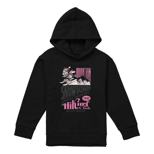 Front - Disney Childrens/Kids Snowtown Mickey Mouse Skiing Pullover Hoodie