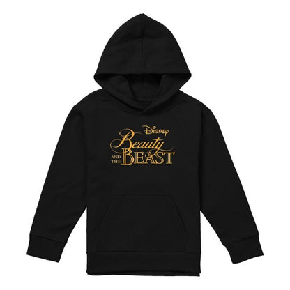 Front - Beauty And The Beast Childrens/Kids Logo Hoodie