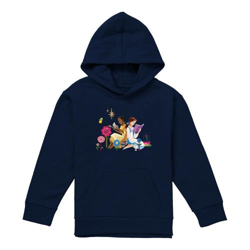 Front - Disney Princess Childrens/Kids Love To Read Tiana & Belle Hoodie