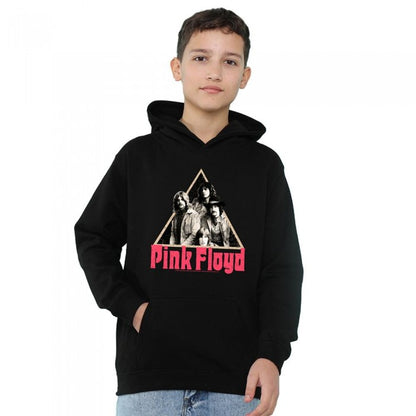 Front - Pink Floyd Childrens/Kids Band Pyramid Heather Hoodie