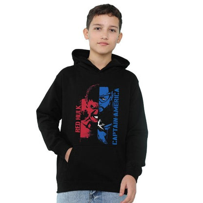 Front - Captain America Childrens/Kids Red Hulk Graffiti Heather Pull Over Hoodie