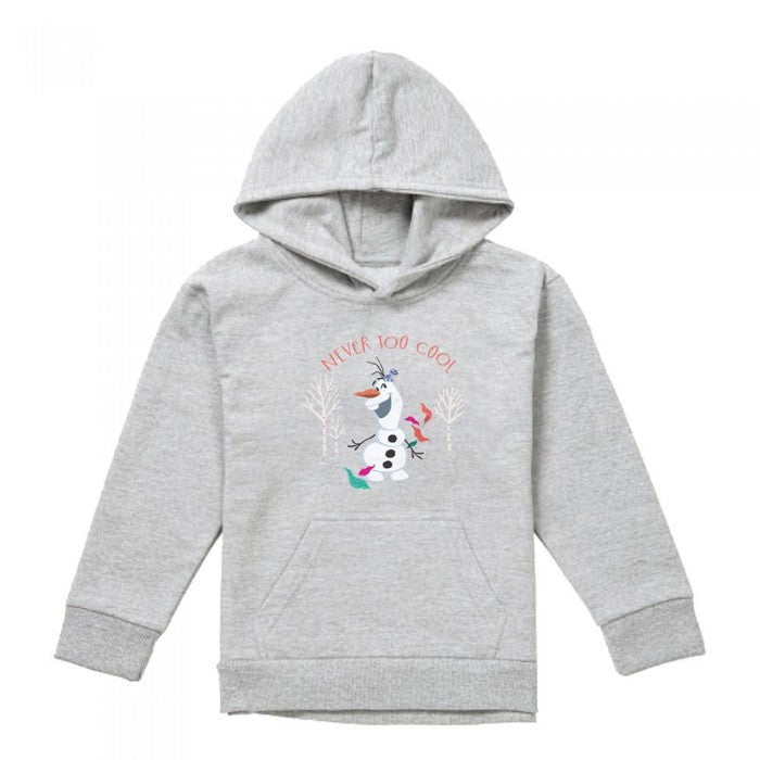 Front - Frozen Childrens/Kids Never Too Cool Olaf Heather Pullover Hoodie