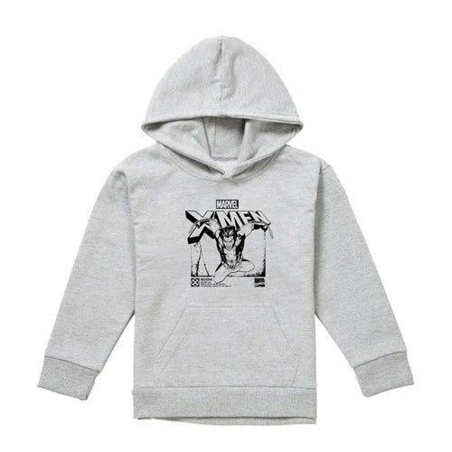 Front - X-Men Childrens/Kids Wolverine Jump Heather Pull Over Hoodie