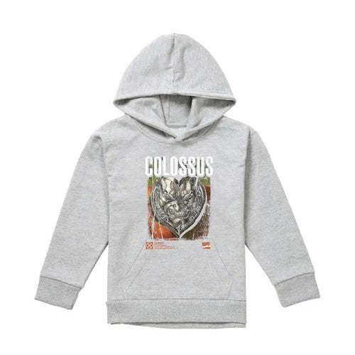 Front - X-Men Childrens/Kids Info Colossus Heather Pull Over Hoodie