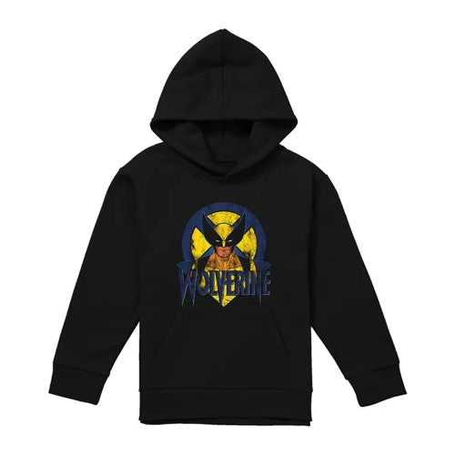Front - X-Men Childrens/Kids Wolverine Retro Pull Over Hoodie