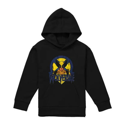 Front - X-Men Childrens/Kids Wolverine Retro Pull Over Hoodie