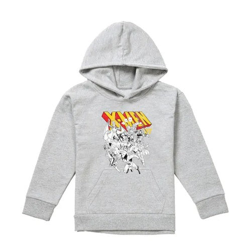 Front - X-Men Childrens/Kids Retro Team Heather Pull Over Hoodie