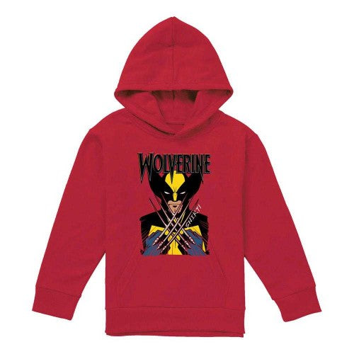 Front - X-Men Childrens/Kids Action Wolverine Hoodie