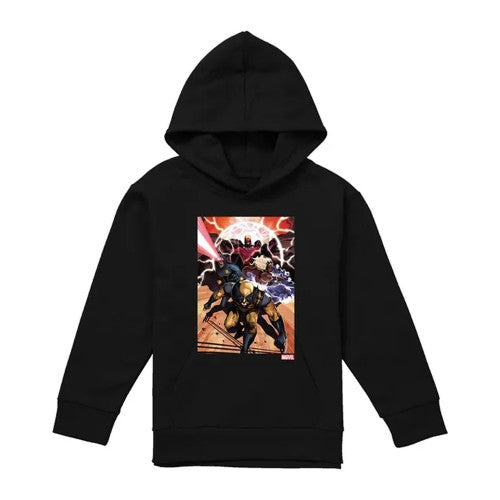 Front - X-Men Childrens/Kids Team Attack Pull Over Hoodie