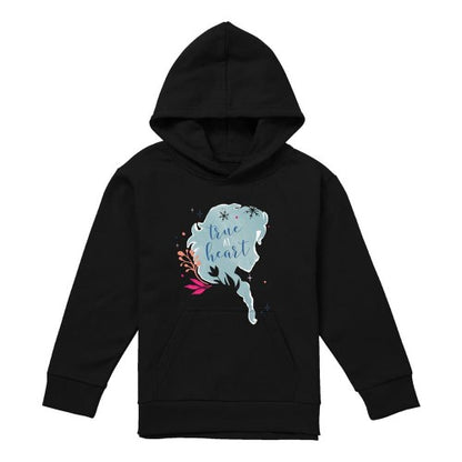 Front - Frozen Childrens/Kids True At Heart Elsa Silhouette Pullover Hoodie