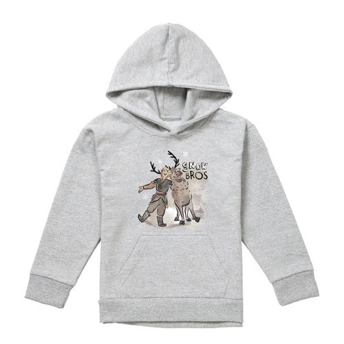 Front - Frozen Childrens/Kids Snow Bros Sven & Kristoff Heather Pullover Hoodie