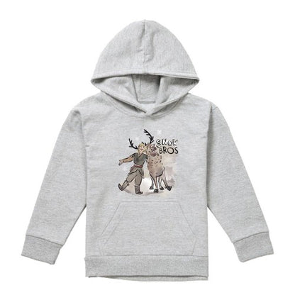 Front - Frozen Childrens/Kids Snow Bros Sven & Kristoff Heather Pullover Hoodie