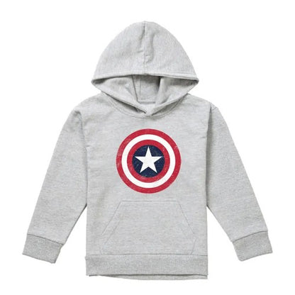 Front - Captain America Childrens/Kids Shield Heather Pull Over Hoodie