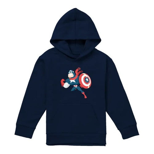Front - Captain America Childrens/Kids Holiday Outfit Pull Over Hoodie