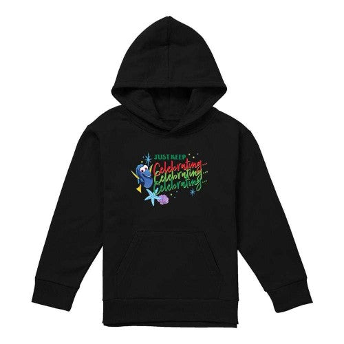 Front - Finding Nemo Childrens/Kids Just Keep Celebrating Dory Christmas Hoodie