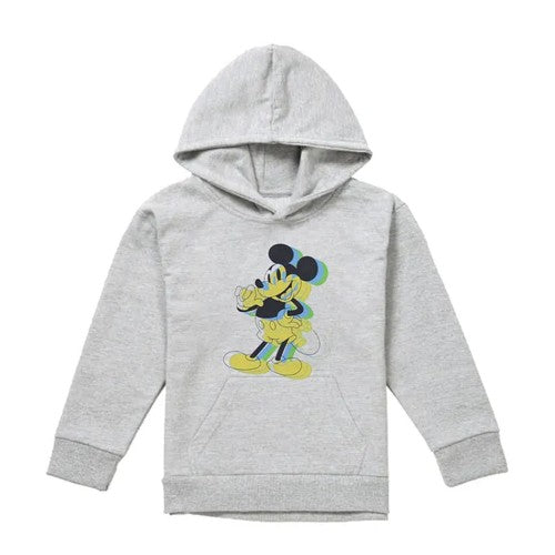 Front - Disney Childrens/Kids Trippy Mickey Mouse Heather Hoodie