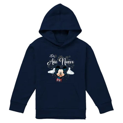 Front - Disney Childrens/Kids New Year Spanish Mickey Mouse Firework Hoodie