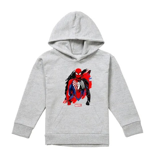 Front - Spider-Man Childrens/Kids Symbiote Heather Pull Over Hoodie