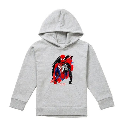 Front - Spider-Man Childrens/Kids Symbiote Heather Pull Over Hoodie