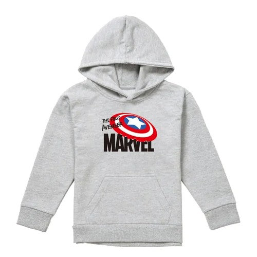 Front - Captain America Childrens/Kids The First Avenger Heather Pull Over Hoodie