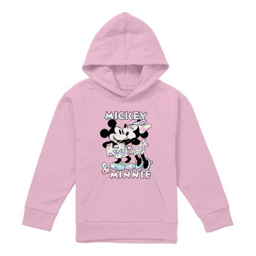 Front - Disney Childrens/Kids Mickey Mouse & Minnie Mouse Tie Dye Hoodie