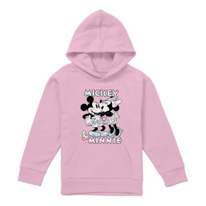 Front - Disney Childrens/Kids Mickey Mouse & Minnie Mouse Tie Dye Hoodie
