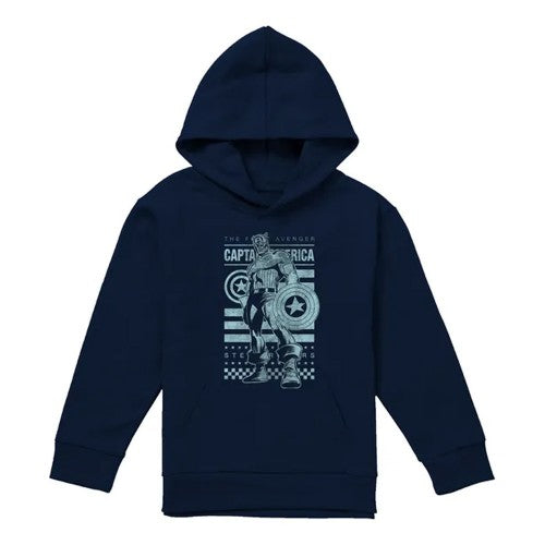 Front - Captain America Childrens/Kids Stars And Stripes Pull Over Hoodie
