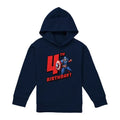 Front - Captain America Childrens/Kids Pull Over 4th Birthday Hoodie