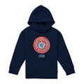 Front - Captain America Childrens/Kids Shield Chalk Board Pull Over Hoodie
