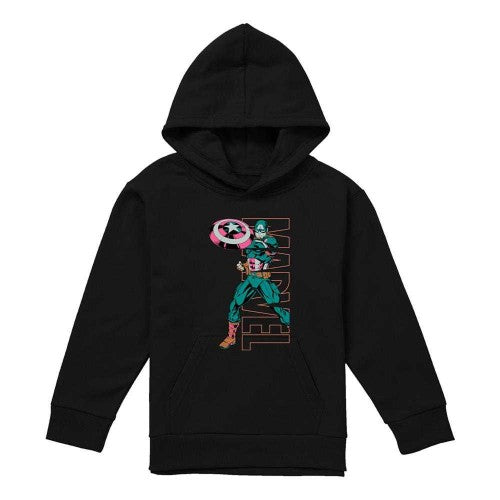 Front - Captain America Childrens/Kids Emerge Pull Over Hoodie