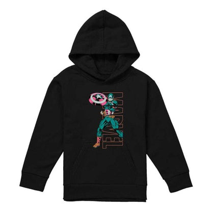 Front - Captain America Childrens/Kids Emerge Pull Over Hoodie