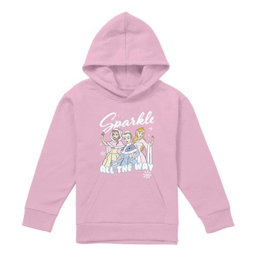 Front - Disney Princess Childrens/Kids Sparkle All The Way Hoodie