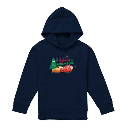 Front - Cars Childrens/Kids Highway To Holiday Fun Lightning McQueen Christmas Hoodie