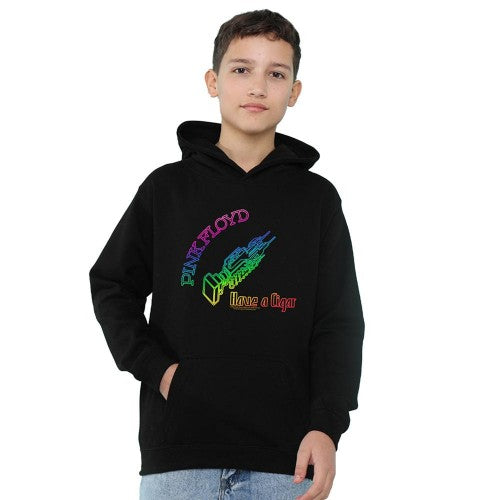 Front - Pink Childrens/Kids Have A Cigar Outline Heather Hoodie