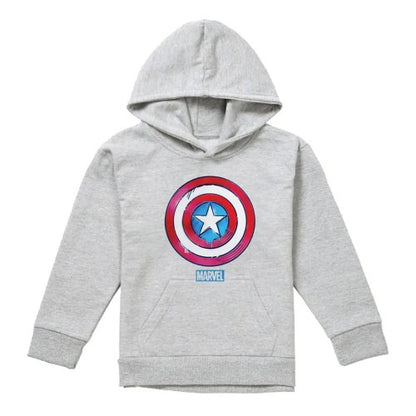 Front - Captain America Childrens/Kids Drip Shield Pull Over Hoodie