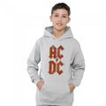 Front - AC/DC Childrens/Kids Stacked Logo Heather Hoodie