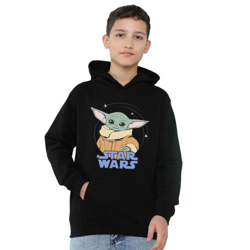 Front - Star Wars Childrens/Kids Grogu Spiral Pullover Hoodie