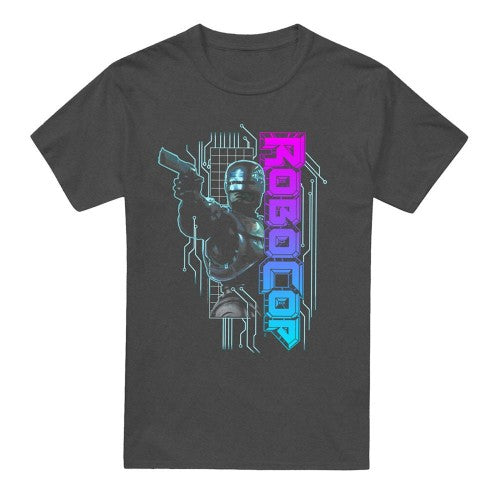 Front - Robocop Unisex Adult Neon Heather T-Shirt