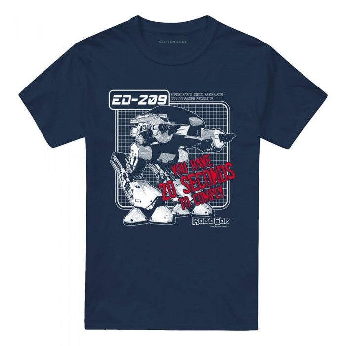 Front - Robocop Unisex Adult Ed 209 T-Shirt