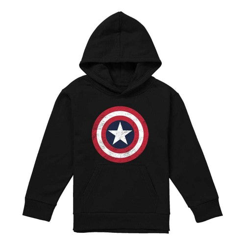 Front - Captain America Childrens/Kids Shield Pull Over Hoodie