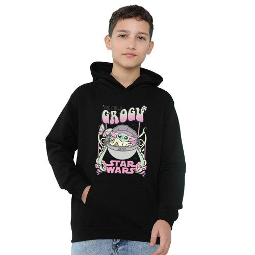Front - Star Wars Childrens/Kids Grogu Heather Pullover Hoodie