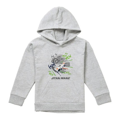 Front - Star Wars Childrens/Kids Pew Pew Star Wars Greatest Kid XWing Heather Pullover Hoodie