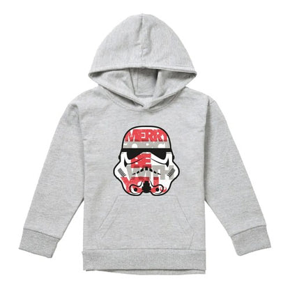Front - Star Wars Childrens/Kids Merry Force Be With You Stormtrooper Heather Christmas Pullover Hoodie