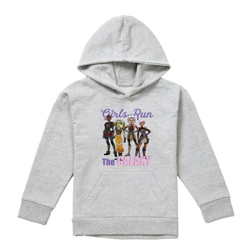 Front - Star Wars: Ahsoka Childrens/Kids The Galaxy Characters Heather Pullover Hoodie