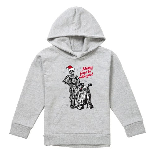 Front - Star Wars Childrens/Kids Merry Christmas Droids Pullover Hoodie