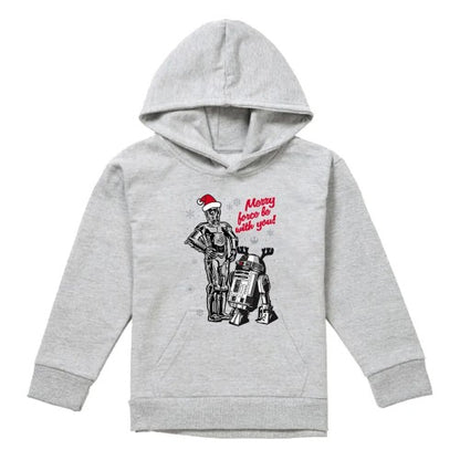 Front - Star Wars Childrens/Kids Merry Christmas Droids Pullover Hoodie