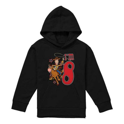Front - Toy Story Childrens/Kids I´m 8 Woody Birthday Pullover Hoodie