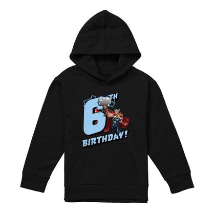 Front - Marvel Childrens/Kids Thor 6th Birthday Hoodie